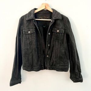 Lauren Jeans Co. Ralph Lauren Size Small Women's Denim Black Brown Jean Jacket